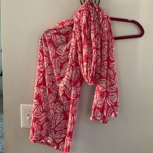 Pink butterfly scarf/wrap